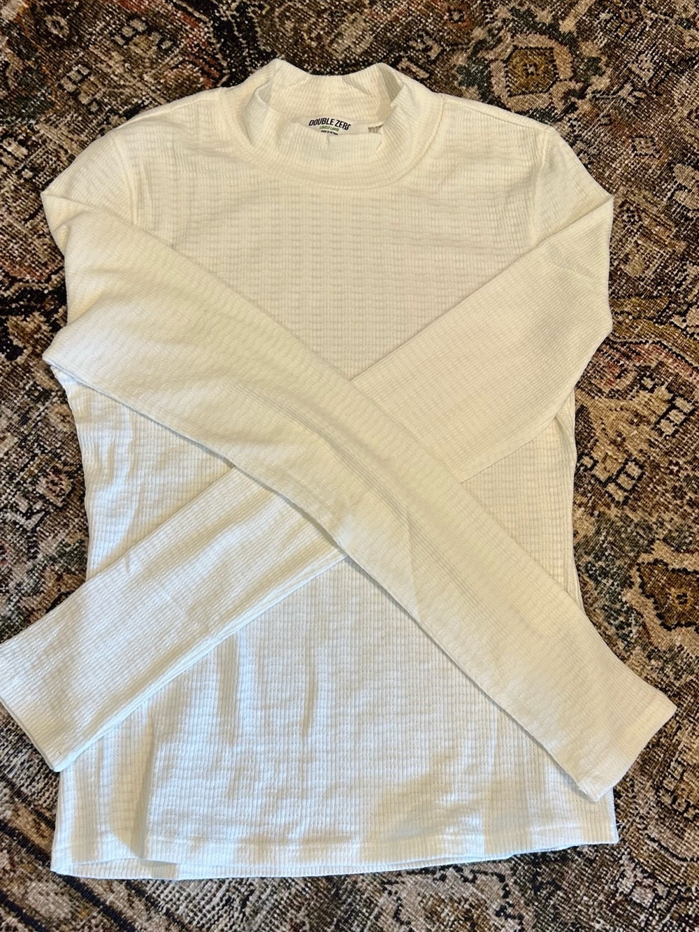 Off White Textured High Neck Top - Picture 4 of 8